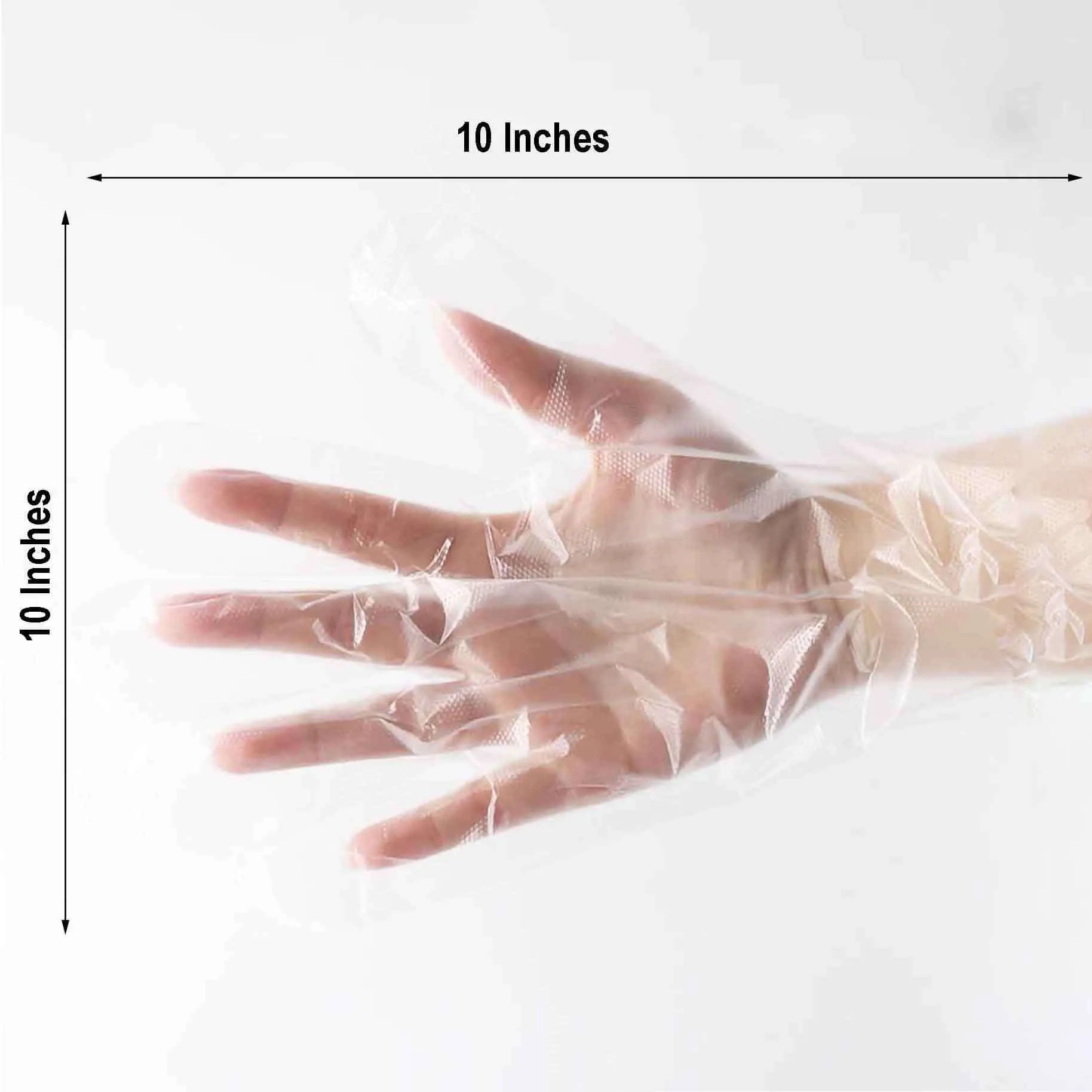 100 Pack Clear Plastic Disposable Gloves, Powder Free Multipurpose Plastic Gloves, Food Service Gloves