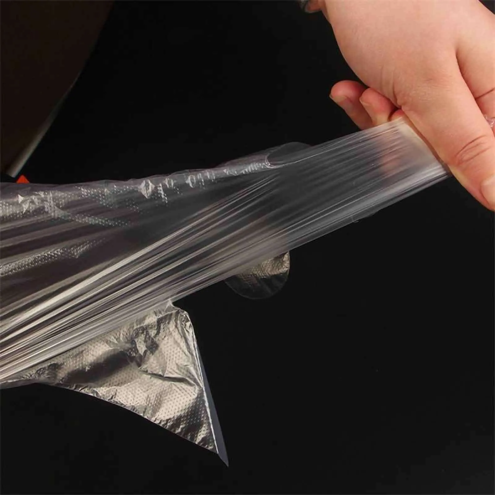 100 Pack Clear Plastic Disposable Gloves, Powder Free Multipurpose Plastic Gloves, Food Service Gloves