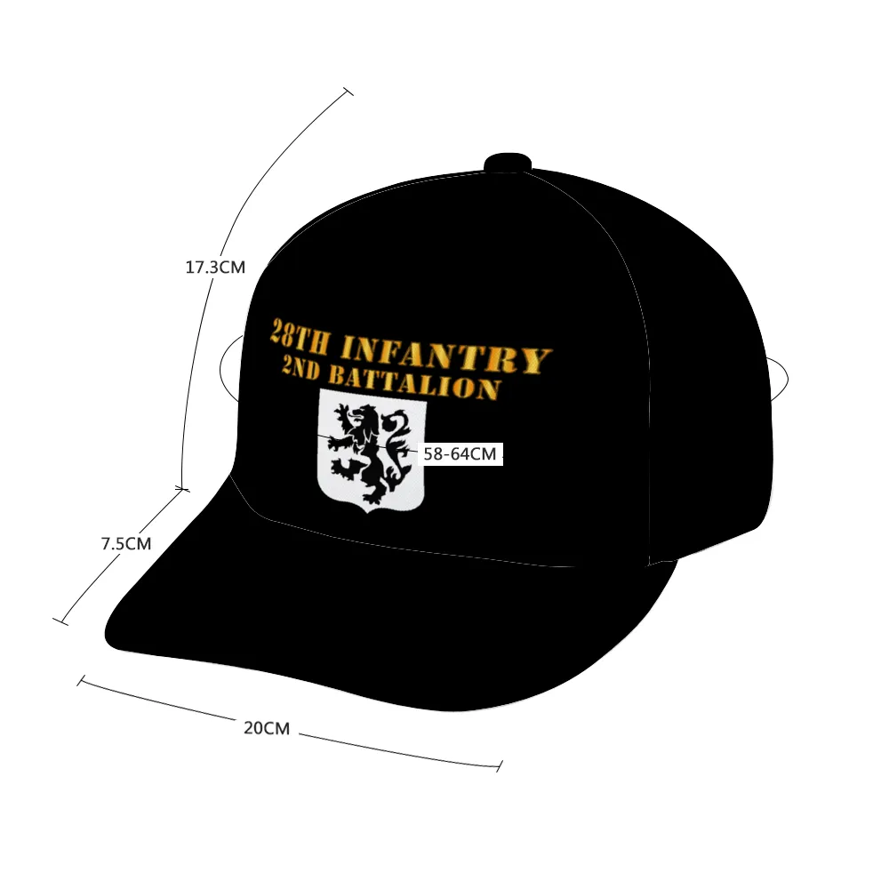 2nd Battalion 28th Infantry - AOP - Unisex Adjustable Curved Bill Baseball Hat