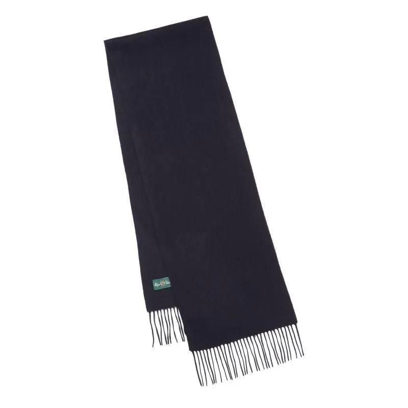 Alan Paine Hedley Lambswool Scarf (30 x 200cm) - Navy