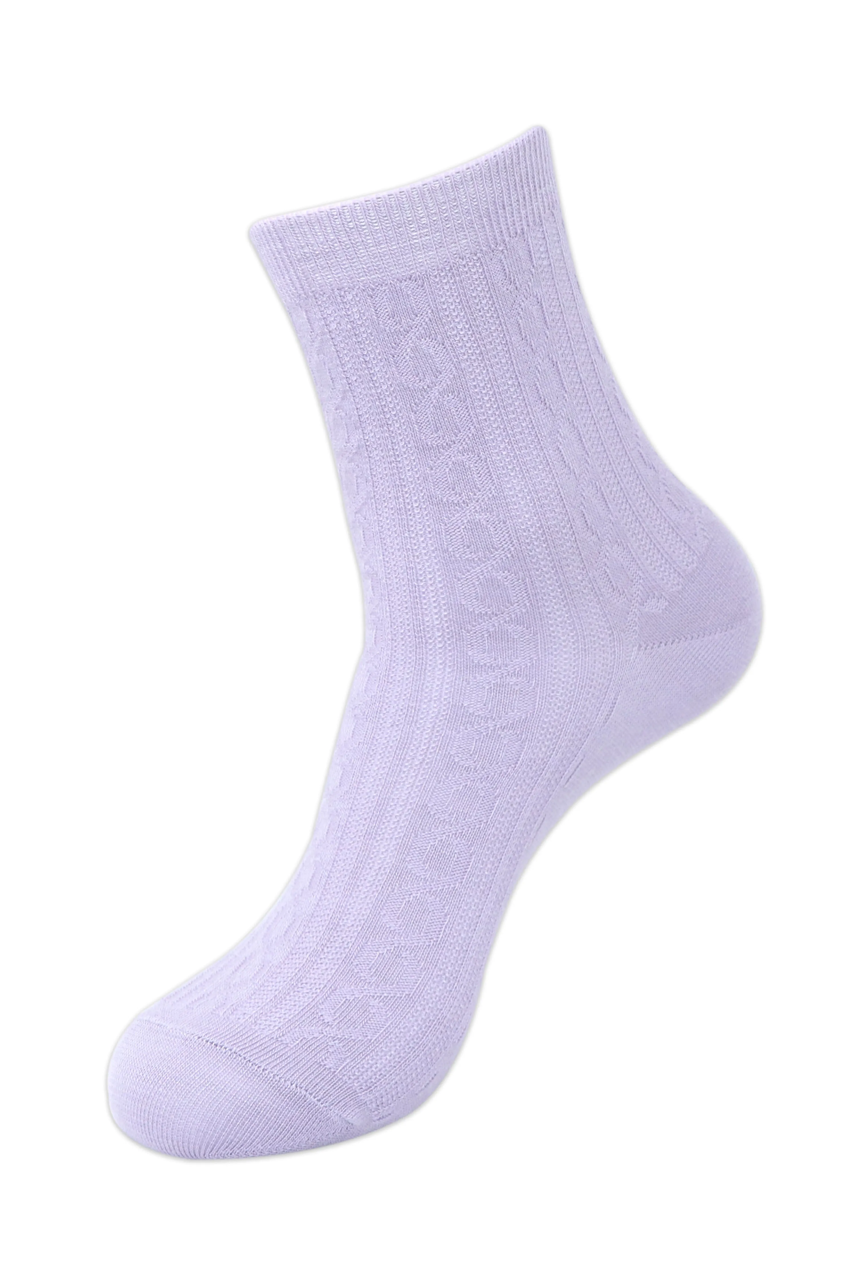 Balenzia Women's Self design Woolen high ankle Socks- Blue,Pink,Purple-(Pack of 3 Pairs/1U)