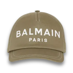 Balmain Logo Embroidered Baseball Cap - Tan