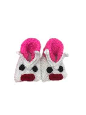 Beautiful Hand Crafted Pair Of Soft Baby Boys Woolen Booties Design For 0 - 6 Month