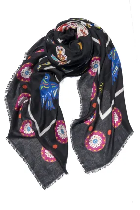 Cyclades Cashmere Modal Scarf Starlight in Black SALE