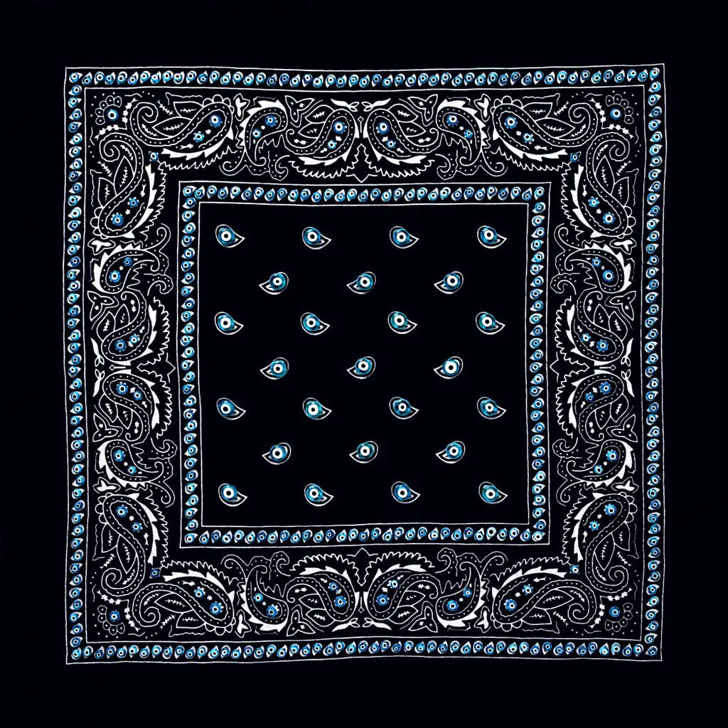 Evil Eye Bandana Silk Scarf