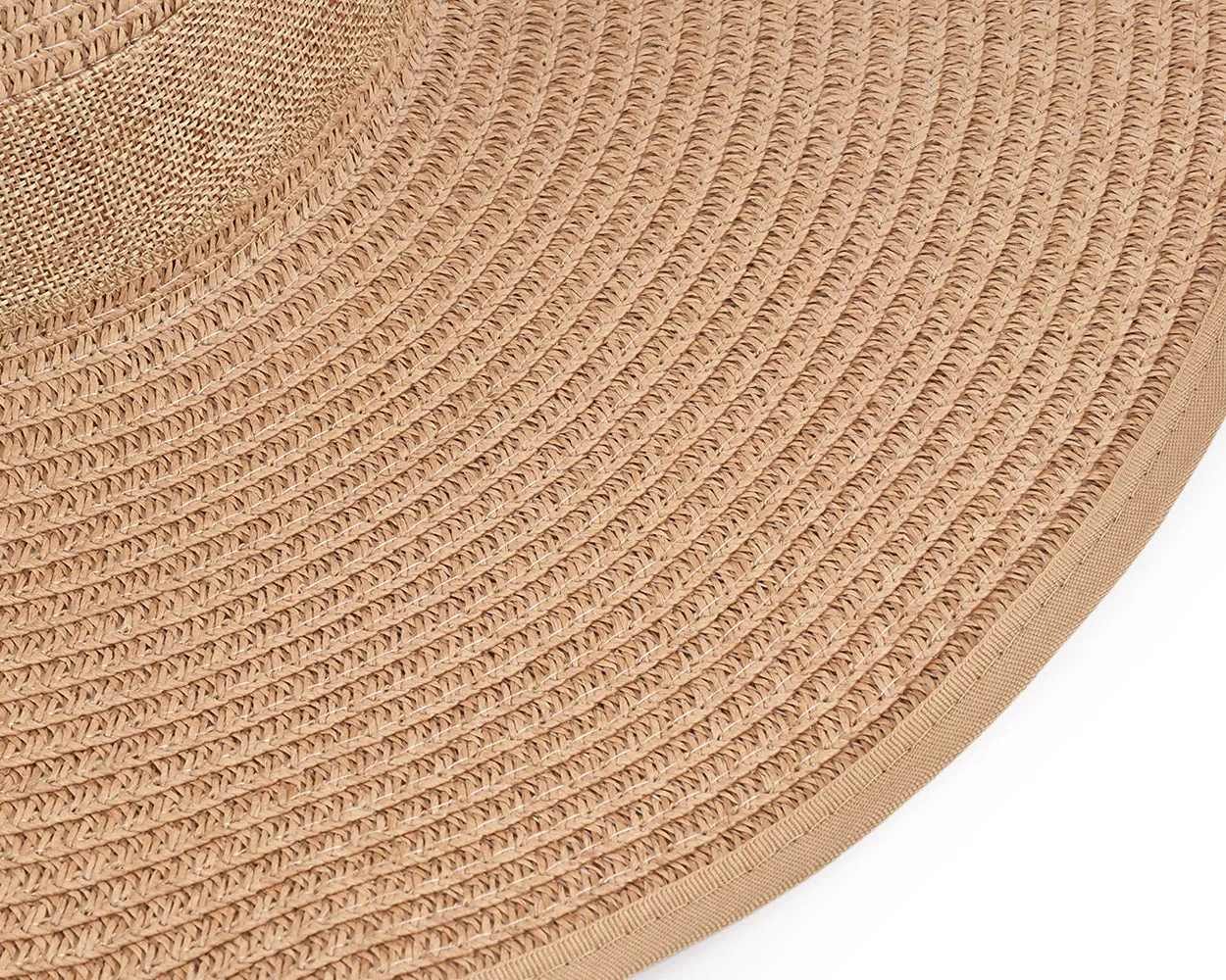 Foldable Straw Hat with Bowknot for Women