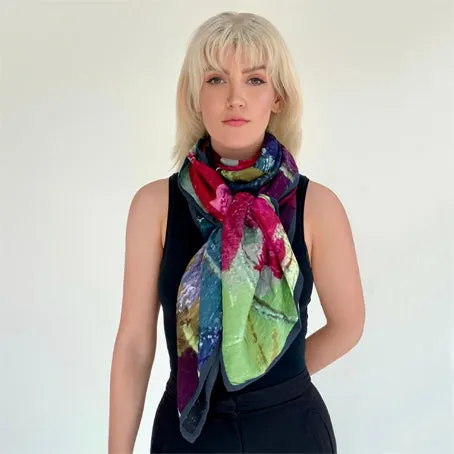 Large silk scarf - Poppy