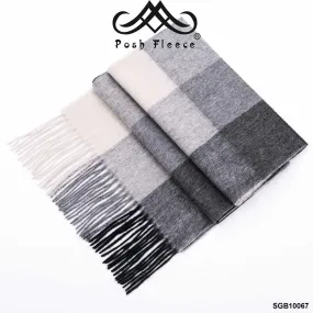 POSH FLEECE Pure Wool Luxurious Scarf with Fringed Trim SGB10067