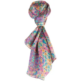 Printed Silk Scarf in Kaleidoscope