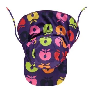 Retro Apples UV50 Swimwear Hat - Purple Heart