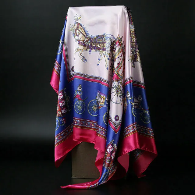 Square Silk Satin Hijab Scarf