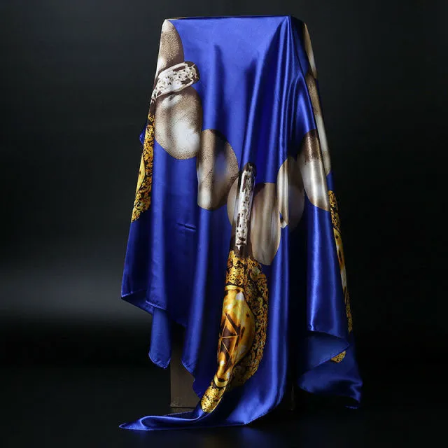 Square Silk Satin Hijab Scarf