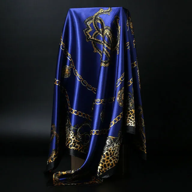 Square Silk Satin Hijab Scarf