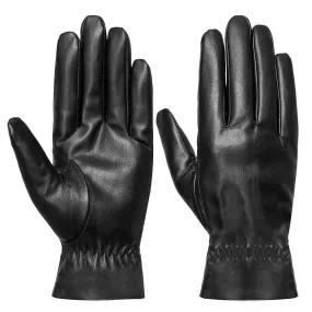 Unisex Leather Winter Warm Gloves