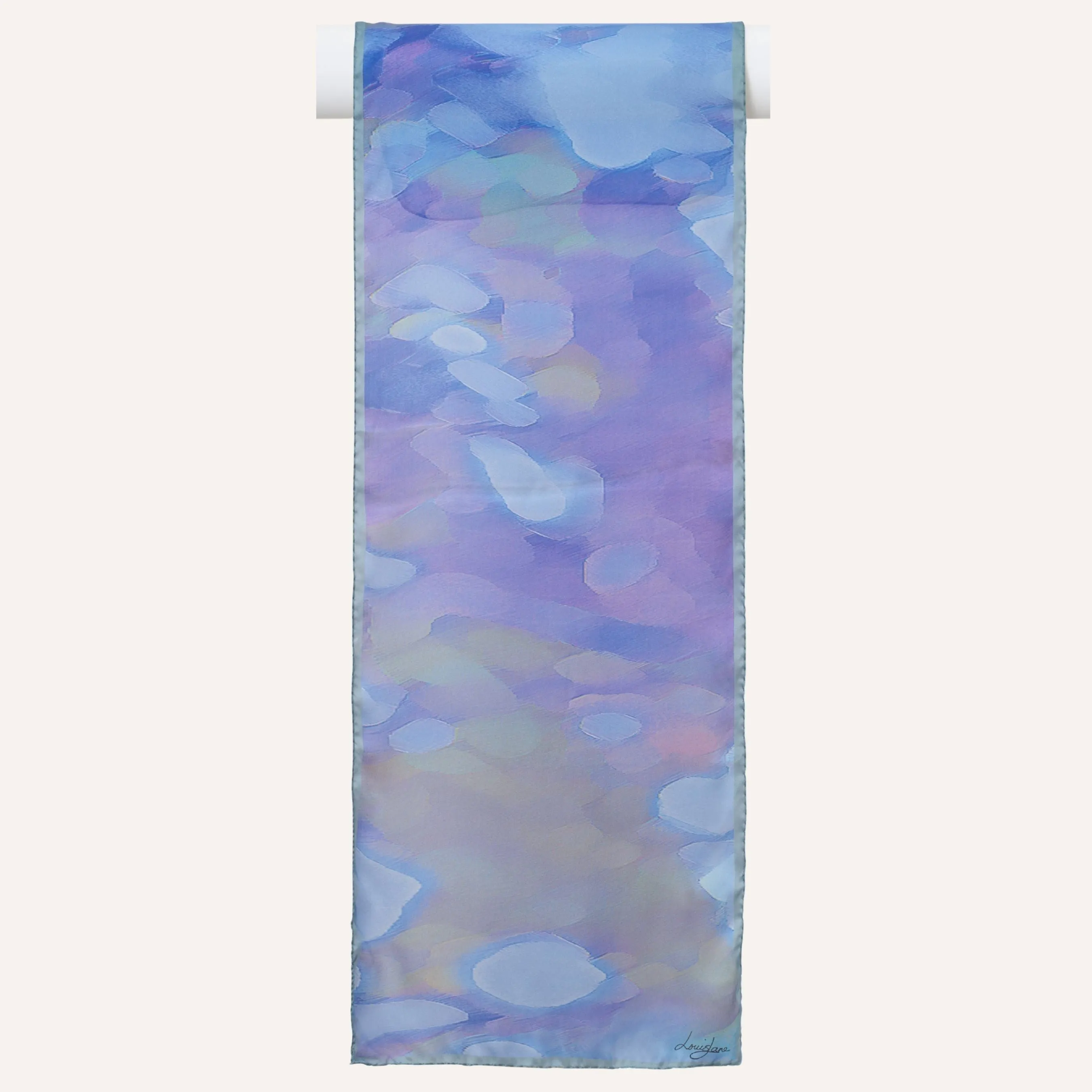 Watercolours Long Silk Scarf - Petite Length