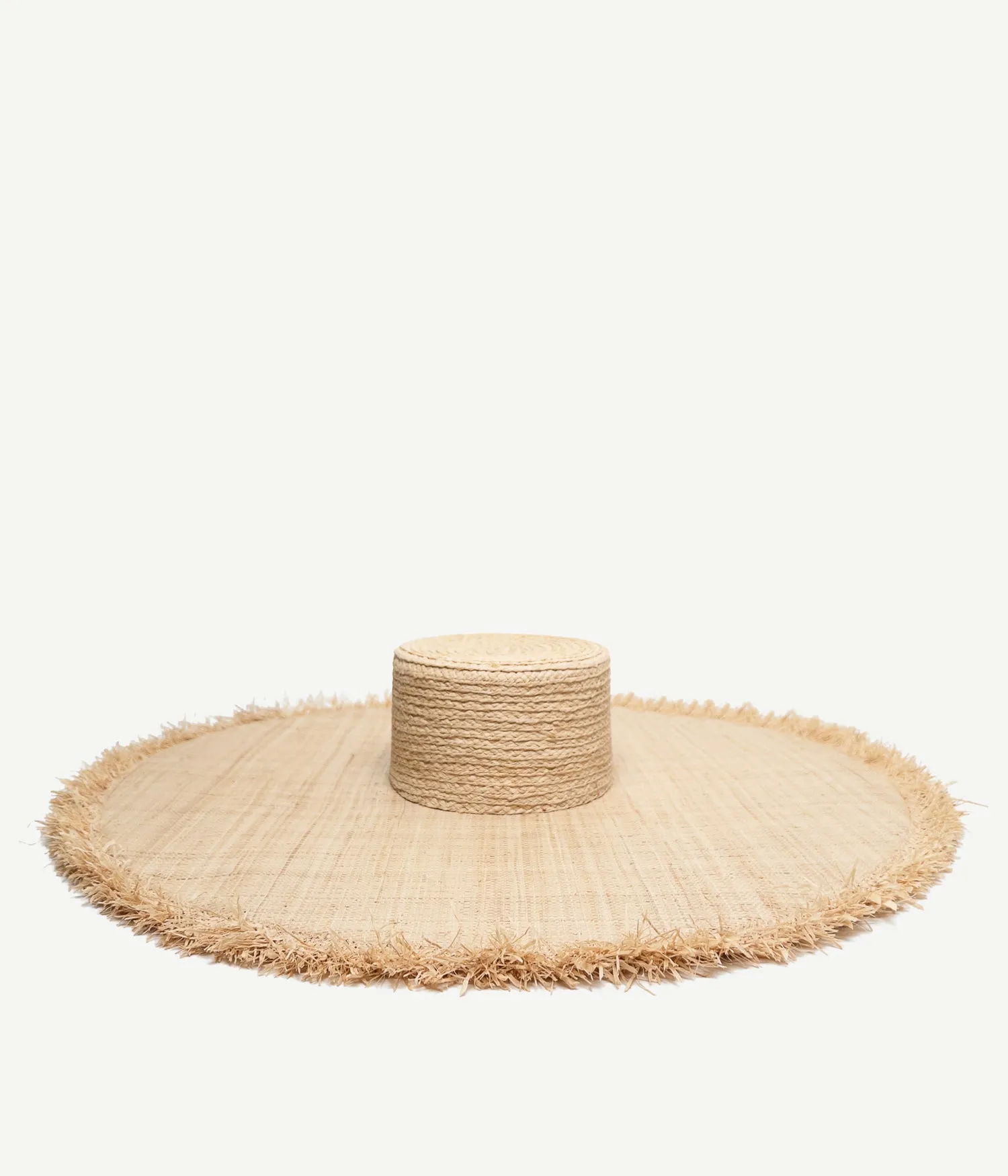 Wide-Brimmed Straw Canotier Hat