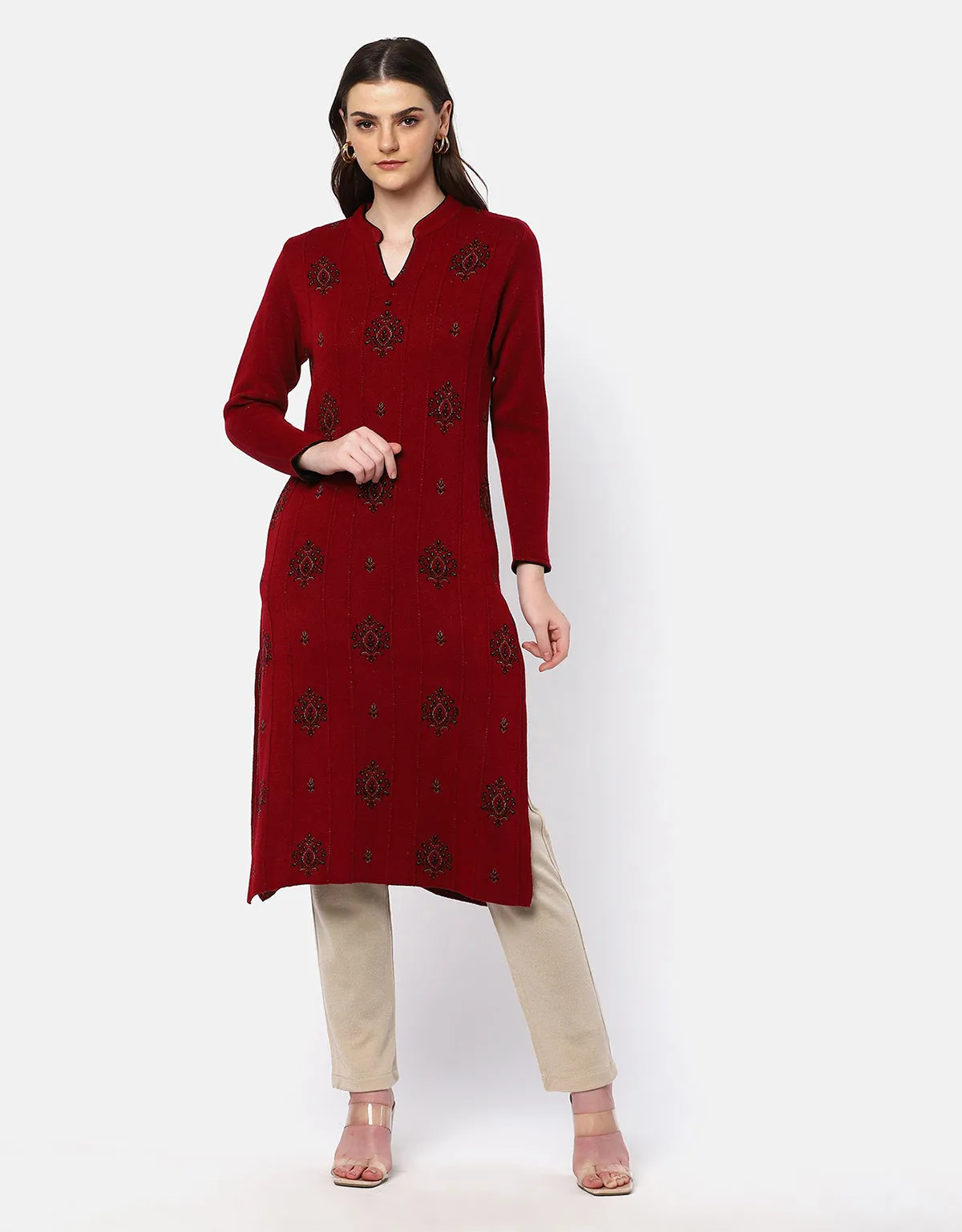 Women Winter Wear Woolen Kurti